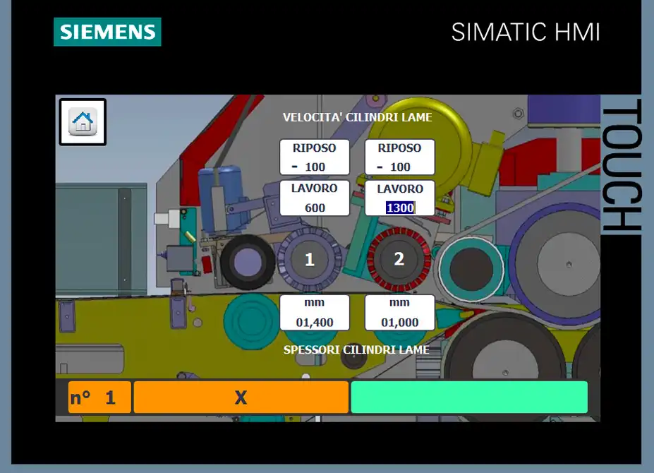 Funzione cilindri a lame